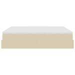 VidaXL Cadre de lit ottoman avec matelas crème 180x200 cm tissu