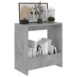 vidaXL Table d'appoint gris béton 50x26x50 cm bois d'ingénierie