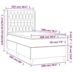 vidaXL Sommier à lattes de lit matelas et LED Noir 100x200 cm Tissu