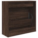 vidaXL Armoire à chaussures chêne marron 60x21x57 cm bois d'ingénierie