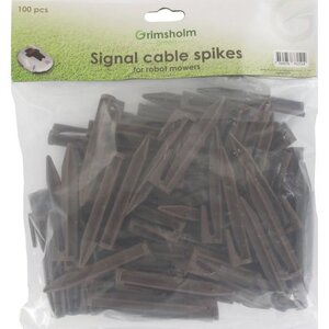 JARDIN PRATIC Sachet de 100 clous et cavaliers - En plastiques universels pour fixation de nos câbles