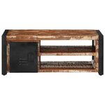 vidaXL Table basse multicolore 90x50x36 cm bois de récupération massif