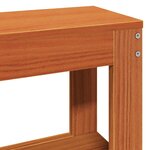 vidaXL Cadre de lit avec stockage 2 Pièces Cire marron Bois de Pin Massif