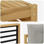 vidaXL Ensemble de canapés d'extérieur 7 pc Blanc et gris clair
