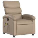 vidaXL Fauteuil de massage inclinable Cappuccino Similicuir