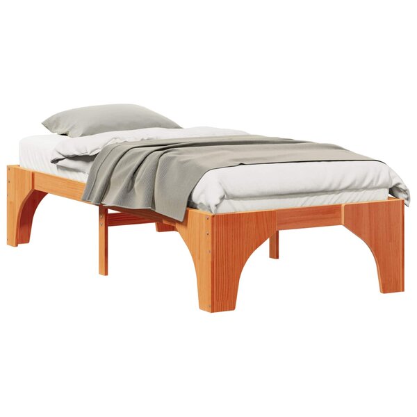 vidaXL Cadre de lit Marron 100 x 200 cm Pin massif