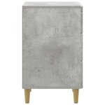 vidaXL Cabinet de chevet avec tiroir Gris béton 43 x 41 x 66 5 cm