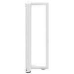 vidaXL Pieds de table console en T  2 pièces  blanc  38 x 25 x (72-73) cm  acier