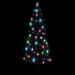 vidaXL Arbre de Noël pré-éclairé avec support et LED 240 cm fibre optique