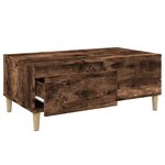 vidaXL Table basse Chêne fumé 90x50x36 5 cm Bois d'ingénierie