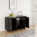 vidaXL Buffet noir 120x41x75 cm bois d'ingénierie