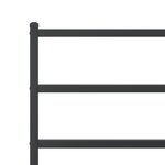 vidaXL Cadre de lit métal sans matelas avec tête de lit noir 90x200 cm