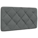 vidaXL Cadre de lit sans matelas gris foncé 90x200 cm tissu