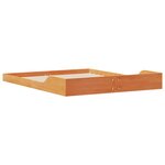 vidaXL Cadre de lit Marron cire 160 x 220 cm Bois massif en pin