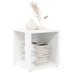 vidaXL Table d'appoint Blanc 33x33x34 5 cm Aggloméré