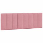 vidaXL Lit avec matelas rose 140x190 cm velours