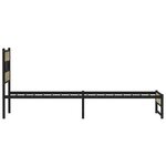 vidaXL Cadre de lit en métal sans matelas chêne sonoma 90x200 cm