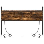 vidaXL Tête de lit de rangement Chêne fumé 140 cm Bois d'ingénierie
