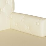 vidaXL Banc Chesterfield Crème 119.5 x 64.5 x 75 cm Cuir synthétique