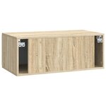 vidaXL Meuble TV mural 78 5 x 41 x 30 cm Chêne Sonoma