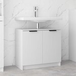 vidaXL Armoire de salle de bain Blanc brillant 64 5x33 5x59 cm