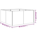 vidaXL Jardinière 80x80x40 cm acier corten