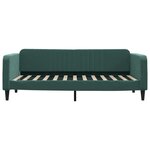 vidaXL Lit de jour avec gigogne sans matelas vert foncé 100x200 cm