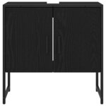 vidaXL Ensemble de mobilier de salle de bain avec stockage 2 Pièces Noir