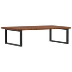 vidaXL Étagère de vasque murale acier et bois de chêne massif