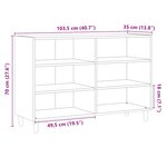 vidaXL Buffet chêne artisanal 103 5x35x70 cm bois d'ingénierie