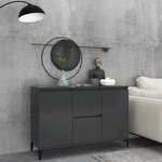 Vidaxl buffet gris 104x35x70 cm aggloméré