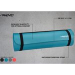 Avento tapis de fitness/yoga mousse nbr gris