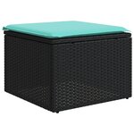 vidaXL Salon de jardin 8 Pièces avec coussins noir résine tressée