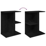 vidaXL Table de chevet chêne noir 46 5x29x61 cm bois d’ingénierie