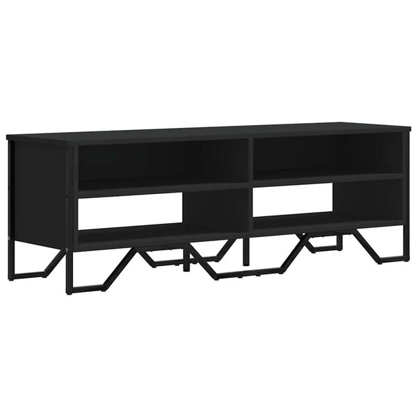 vidaXL Meuble TV noir 122x34x41 cm bois d'ingénierie