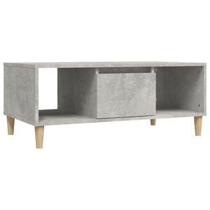 vidaXL Table basse Gris béton 90x50x36 5 cm Bois d'ingénierie