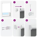 vidaXL Store enrouleur occultant blanc cassé 125x230 cm largeur tissu