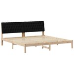 vidaXL Cadre de lit avec tête de lit rembourrée Marron 200 x 200 cm