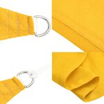 vidaXL Voile d'ombrage 160 g/m² rectangulaire jaune 3 5x5 m PEHD