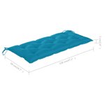 vidaXL Coussin de banc de jardin bleu clair 120x50x7 cm tissu oxford