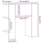 vidaXL Meuble de couloir avec étagère Chêne noir 97 5 x 37 x 99 cm