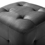 vidaXL 2 Pièces Poufs Noir 30 x 30 x 30 cm Tissu velours