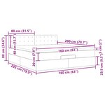 VidaXL Cadre de lit ottoman avec matelas marron foncé 160x200 cm tissu