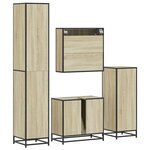 vidaXL Ensemble de meubles de salle de bain 4 Pièces chêne sonoma
