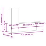 vidaXL Ensemble de meubles TV 3 Pièces Sonoma gris Bois d'ingénierie
