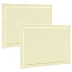 vidaXL Coussins de siège 2 pc Polyester Crème 47 x 36 x 2 cm