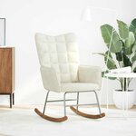 vidaXL Chaise à bascule Crème Velours