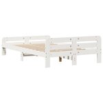 vidaXL Cadre de lit sans matelas blanc 120x190 cm bois de pin massif