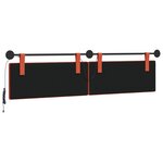 vidaXL Tête de lit suspendue Rouge orange Tissu en velours côtelé