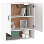 vidaXL Armoire murale Blanc 60x31x70 cm Bois d'ingénierie